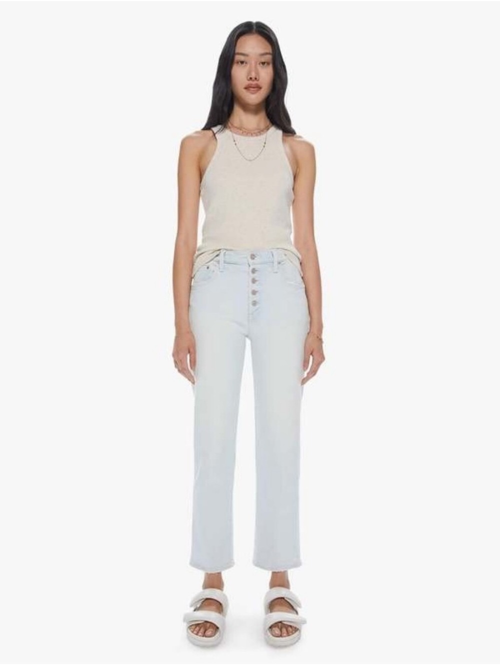 MOTHER The Pixie Tomcat Ankle In Pina Colada Size 26 Chic 90s Vintage Wash Retro
